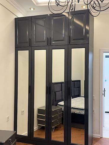 Qonaq otağı üçün, İşlənmiş, Açılmayan, Dördbucaq masa, 6 stul — 8