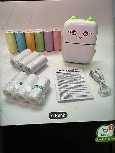 Mini Termal Bluetooth Printer – şəkillər, qeydlər, etiket və