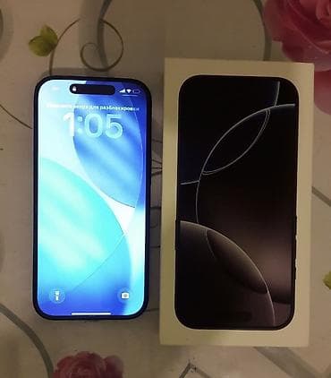 telefon qutusu: IPhone 16 Pro, 128 GB, Qara, Face ID — 2
