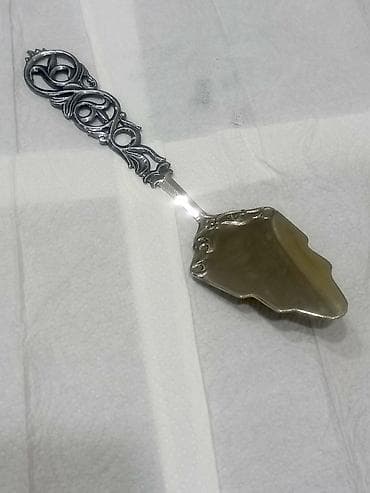 bıcaq seti: Retro üslubda metal tort/paxlava spatulası (tort paylayıcı) - — 1