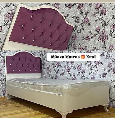 Təknəfərlik çarpayı, Bazalı, Matras ilə, Siyirməsiz