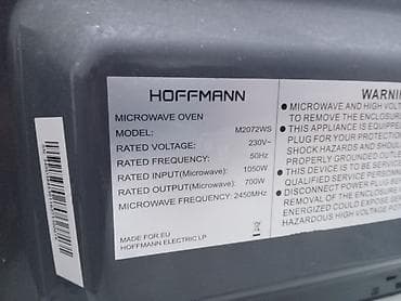 kt 8 max: Mikrodalğalı soba Hoffmann, rəng - Ağ, Yeni — 3