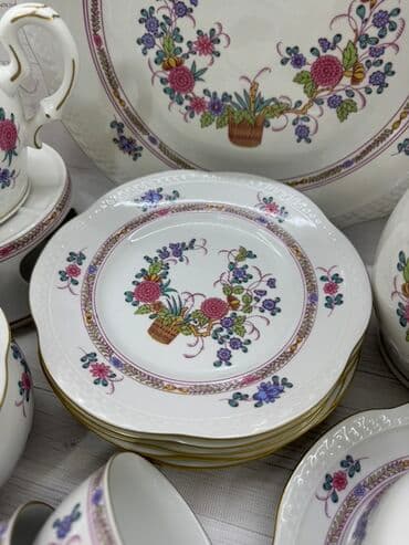 xurusdal qablar: Nahar dəsti, rəng - Ağ, Farfor — 4