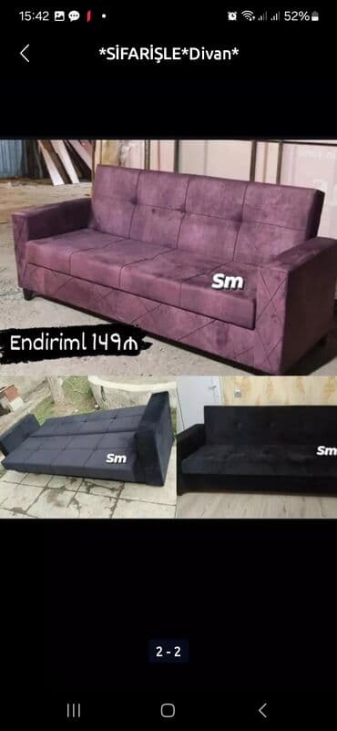 ucuz divanlarin qiymeti: Divan, Açılan, Bazalı, Parça — 2