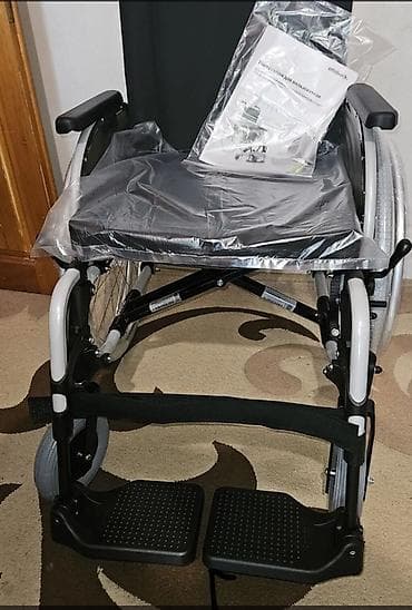 elil arabası: Manual əlil arabası - Yüngül və möhkəm metal karkas - Qatlana bilən — 3