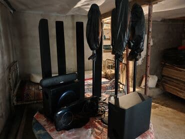 Динамики и колонки: Ev kinoteatrı/səs sistemi dəsti - Qüllə tipli 8 ədəd hündür sütun — 2