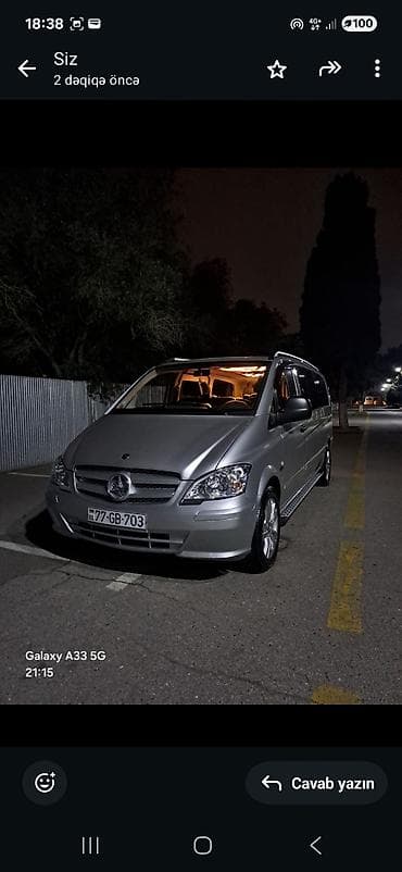 balaca masin: Mercedes-Benz Vito mikroavtobus – gümüş rəng, uzun kuzov, geniş və — 3