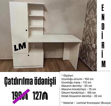 dolab yigilmasi: Düz masa, Stulsuz, Polkalı, Siyirməli, Rusiya, Sadə laminat — 1