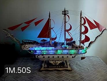 2107 modeli: Böyük dekorativ yelkənli gəmi maketi - Təxminən 1.30–1.50 m uzunluqda — 4