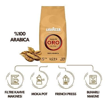 Lavazza Qualità Oro – 100% Arabica, 1 kq paket. • Orijinal Lavazza — 3