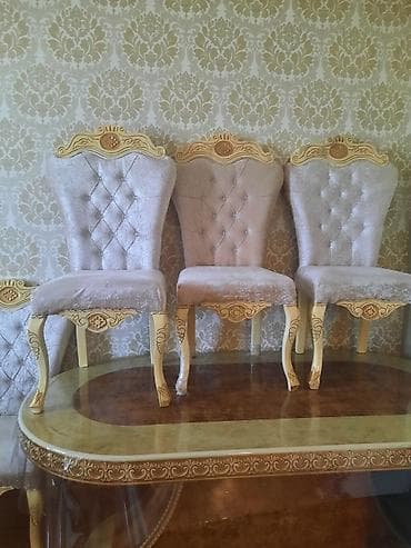 Qonaq otağı üçün, Yeni, Açılmayan, Oval masa, 6 stul