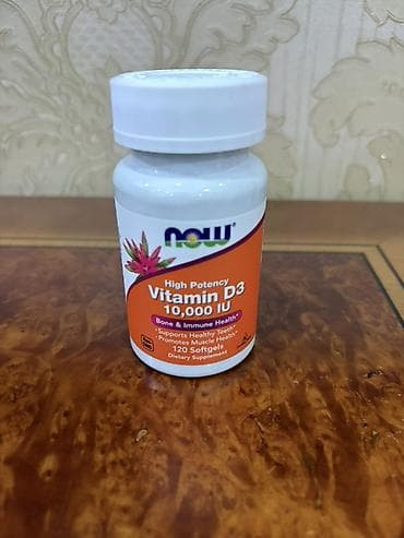 10 sabo: Məhsul: NOW High Potency Vitamin D3 – 10,000 IU Forması: Yumşaq kapsul — 1