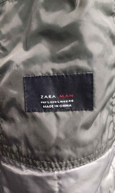 демисезонные кожаные мужские куртки: Мужская куртка, Бомбер, Осенняя, Zara, L — 4