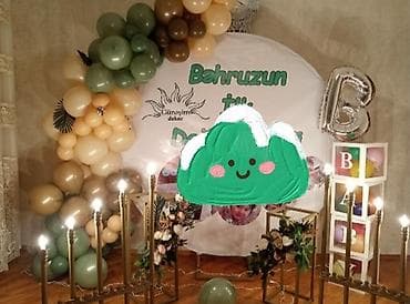 Dekorasiya - Dairəvi fon konstruksiyası: ağ parça və ya çap olunmuş — 1