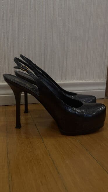ysl tufli: Tuflilər, Ölçü: 38.5, rəng - Qara, İşlənmiş — 2