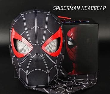 hamam dest: 🕷️ Miles Morales (qırmızı-qara) Elektrik Spidey Maskası Realistik və — 8