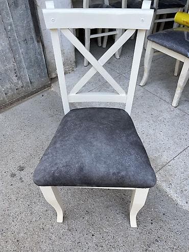 dolap azerbaycan: Ağ rəngli, krossover (“X”) arxa dayaqlı yemək otağı stulları 25Azndən — 1