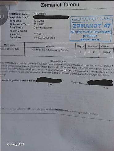 notebook satisi: GoPro Hero 13 Hero Black Demək olar ki, işlənməyib, cəmi 1-2 saat — 6