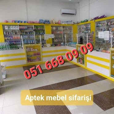 Aptek vitrin mebellərinin sifarişlə hazirlanmasi — 2