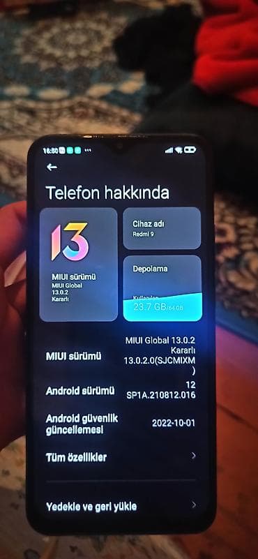 sim nomre satisi: Redmi 9, 64 GB, rəng - Qara, Barmaq izi — 3
