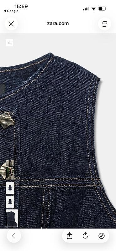 muncuqdan canta: Jilet, Zara, XS, rəng - Mavi — 4