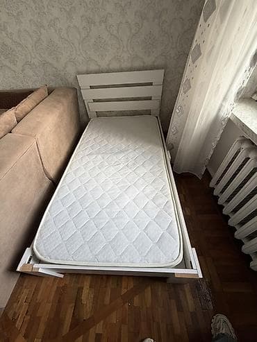 Təknəfərlik çarpayı, Matras ilə, Siyirməsiz lalafo.az -da Təknəfərlik çarpayı, Matras ilə, Siyirməsiz