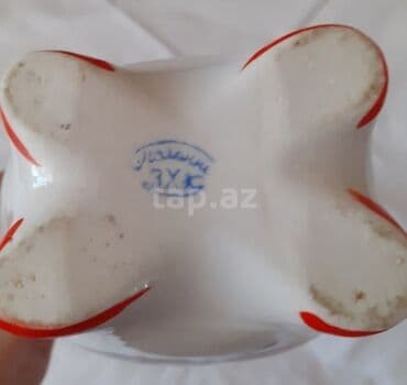 dekorativ qablar: Rəng - Ağ, Keramika, 1, 1 l, SSRİ — 7