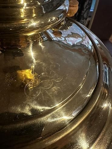 Искусство и коллекционирование: Antik latun samovar. 100 ildən çox yaşı var. 8 L su tutumu. Əla — 5