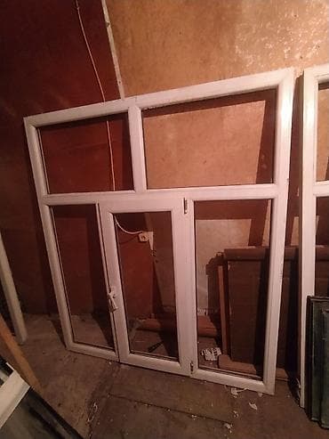 plasik qapı: PVC pəncərə və balkon qapısı dəsti - Material: ağ rəngli PVC profil - — 2