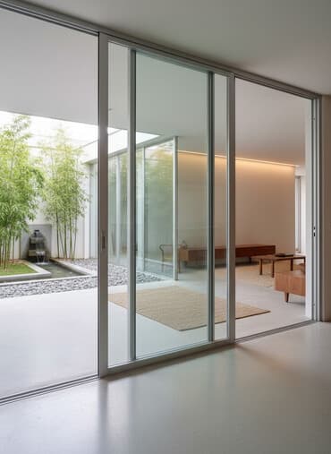 yerdən unitaz: Alüminium çərçivəli şüşə qapı/pəncərə paneli - Material: alüminium — 1