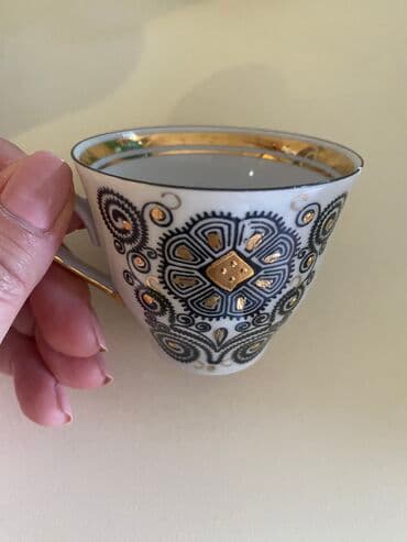 kahla made in gdr: Qəhvə dəsti, rəng - Ağ, Farfor, Yaponiya — 1