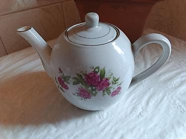 çaydan çaynik: Yeni, rəng - Ağ, Dəm caydanı, Farfor, 1 l — 2