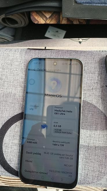 pubg hesab random: Honor X6c, 128 GB, rəng - Göy, Zəmanət, Sensor, Barmaq izi — 2