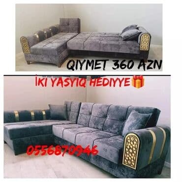 мебель для гостиной: Künc divan, Qonaq otağı üçün, Parça, Bazalı, Açılan, Kitab — 19