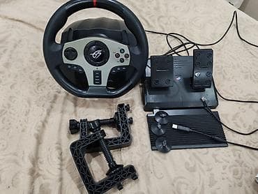 Oyun sükan dəsti – USB bağlantılı, pedallı Məhsulun tərkibi: - Sükan