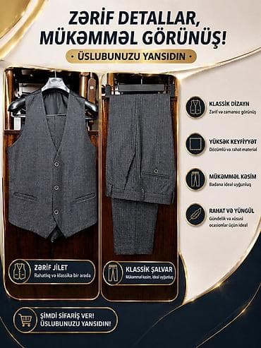 Костюмы: Мужской костюм, Демисезон, American Legend, XL, цвет - Серый — 3