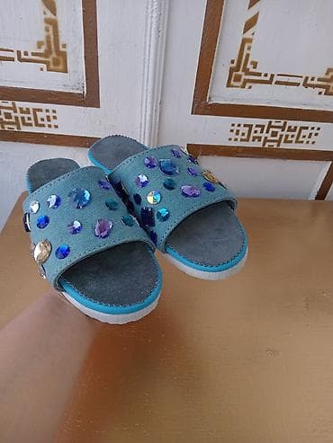 шлепанцы, вьетнамки: Размер: 39, цвет - Синий, Новый — 4