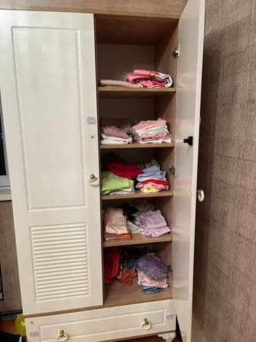 Məişət kimyəvi maddələri: Açılan, 2 qapılı Düz dolab, Qarderob, paltar dolabı — 2