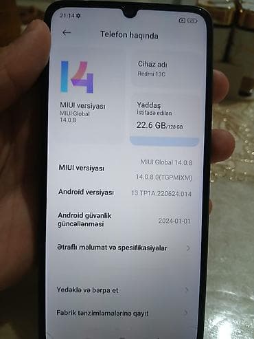 Redmi 13C, 128 GB, rəng - Göy — 4