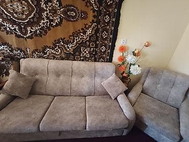 Oturacaq dəsti – 1 divan + 2 kreslo - Rəng: açıq boz/bej tonlarında — 2