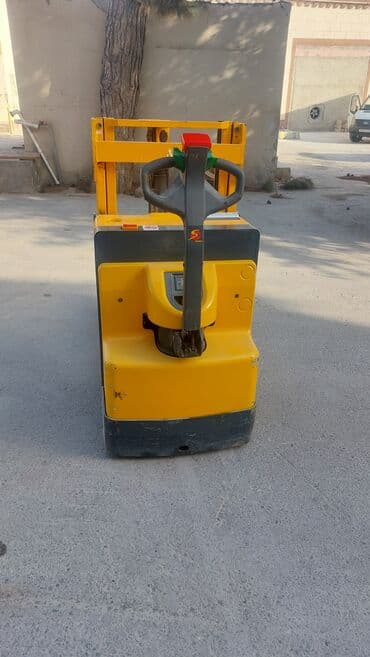 автокар погрузчик: Elektrik Palet Yığıcı (Stacker) – sarı rəngli, piyada idarəetməli — 4