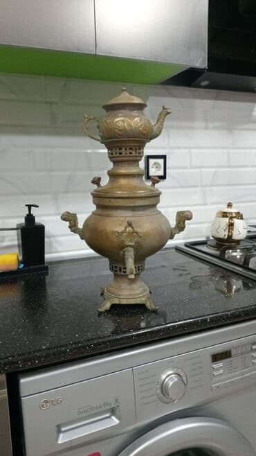 Antik mis samovar – “BƏRDƏDARAN” damğalı - Material: tökmə mis/pirinç