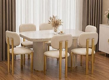 Mebel: SdMasa desti 800 azn. Salogludan baha alinib. Masa acilmir, 6 stulu — 1