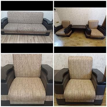 Klassik üslubda oturma dəsti - Tərkib: 1 böyük divan + 2 qoltuq +