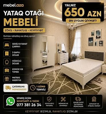 İkinəfərlik çarpayı, Termo, Dolab, 2 tumba, Rusiya, Yeni — 1