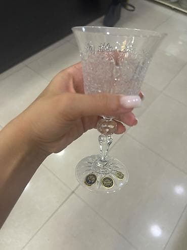 sunger: Qədəhlər, rəng - Ağ, Xrustal, 6 ədədli dəst, 200 ml, Çexiya — 1