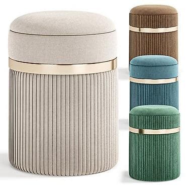 pol kraskasi: Velvet oturacaq-puf kolleksiyası - Müasir, zərif dizayn: yumru və — 5