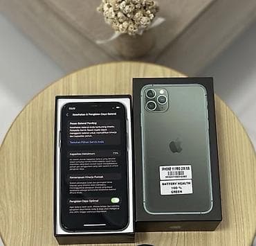 iphona x: IPhone 11 Pro, 256 GB, Matte Midnight Green, Zəmanət, Simsiz şarj, Face ID — 3