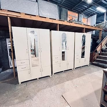 kombi ariston: Açıq krem rəngli modul qarderob dolabları - Material: laminat/MDF — 1