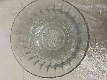 kompot qabı: Şüşə meyvə qabı – klassik naxışlı( qədim qab) - Material: qalın — 1